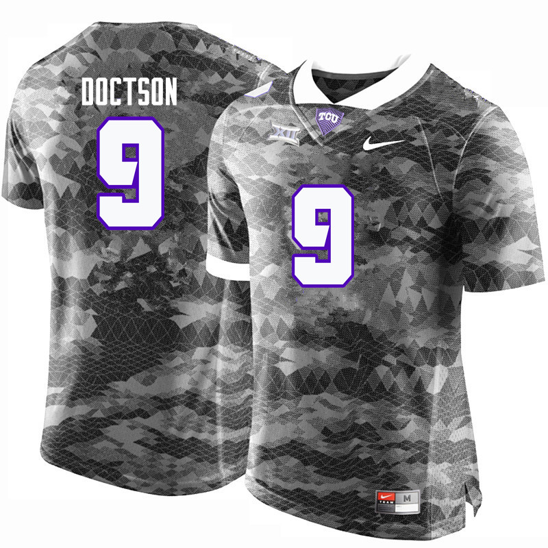 Men #9 Josh Doctson TCU Horned Frogs College Football Jerseys-Gray - Click Image to Close
